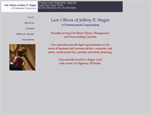 Tablet Screenshot of jrsingerlaw.com